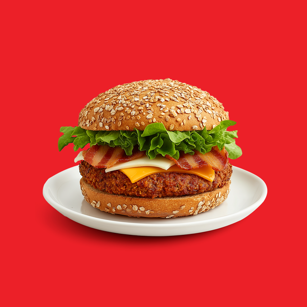 Rezeptbild für Veganer Bacon-Cheese-Burger
